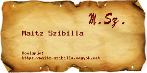 Maitz Szibilla névjegykártya